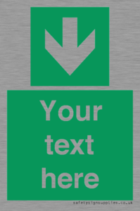 Safe condition Custom arrow down sign